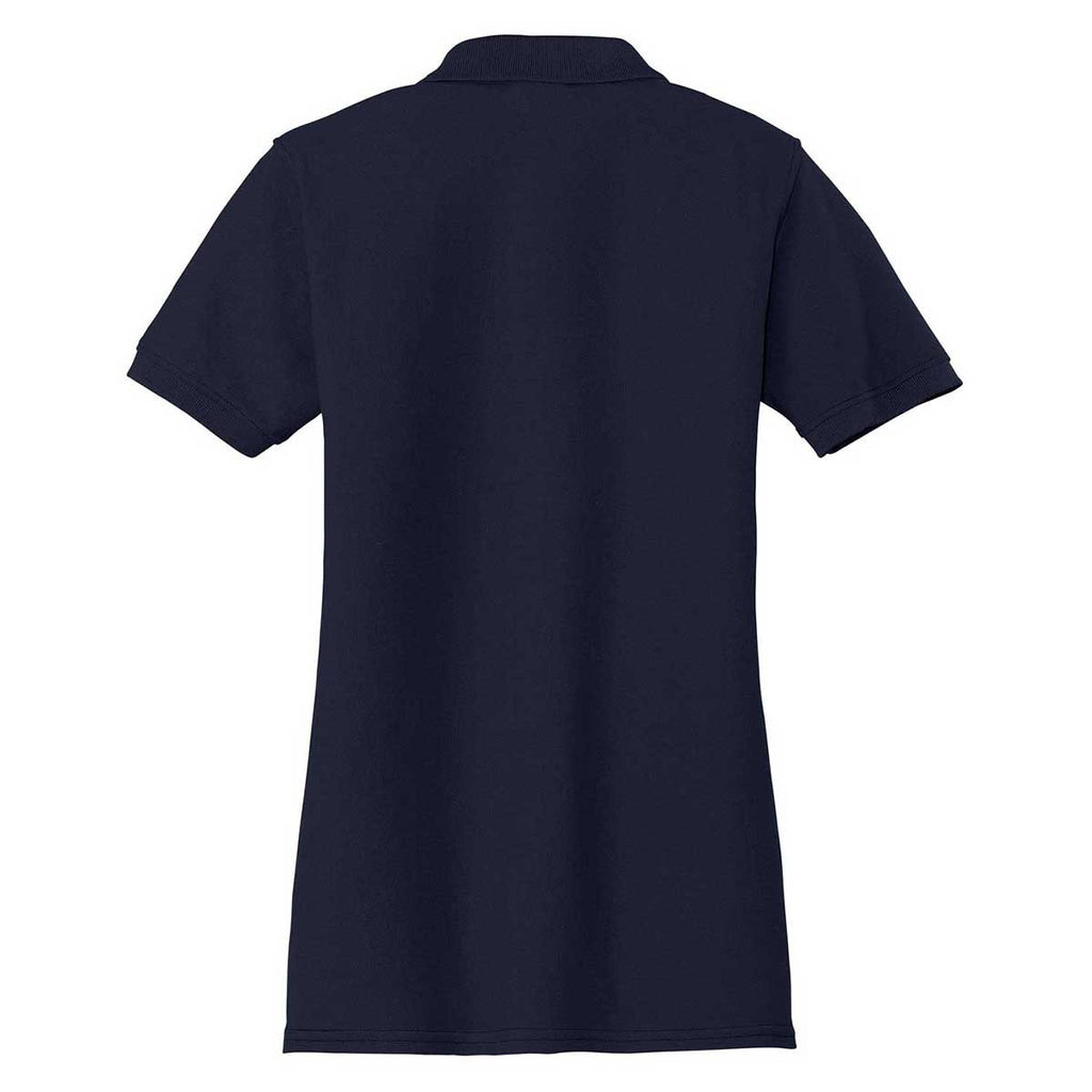 Port & Company Women's Deep Navy Core Blend Pique Polo