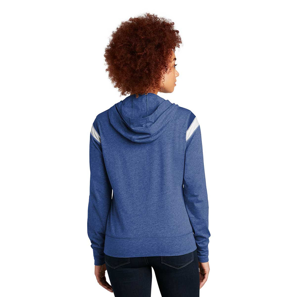 New Era Women's Royal Heather/Royal/White Heritage Blend Varsity Hoodie