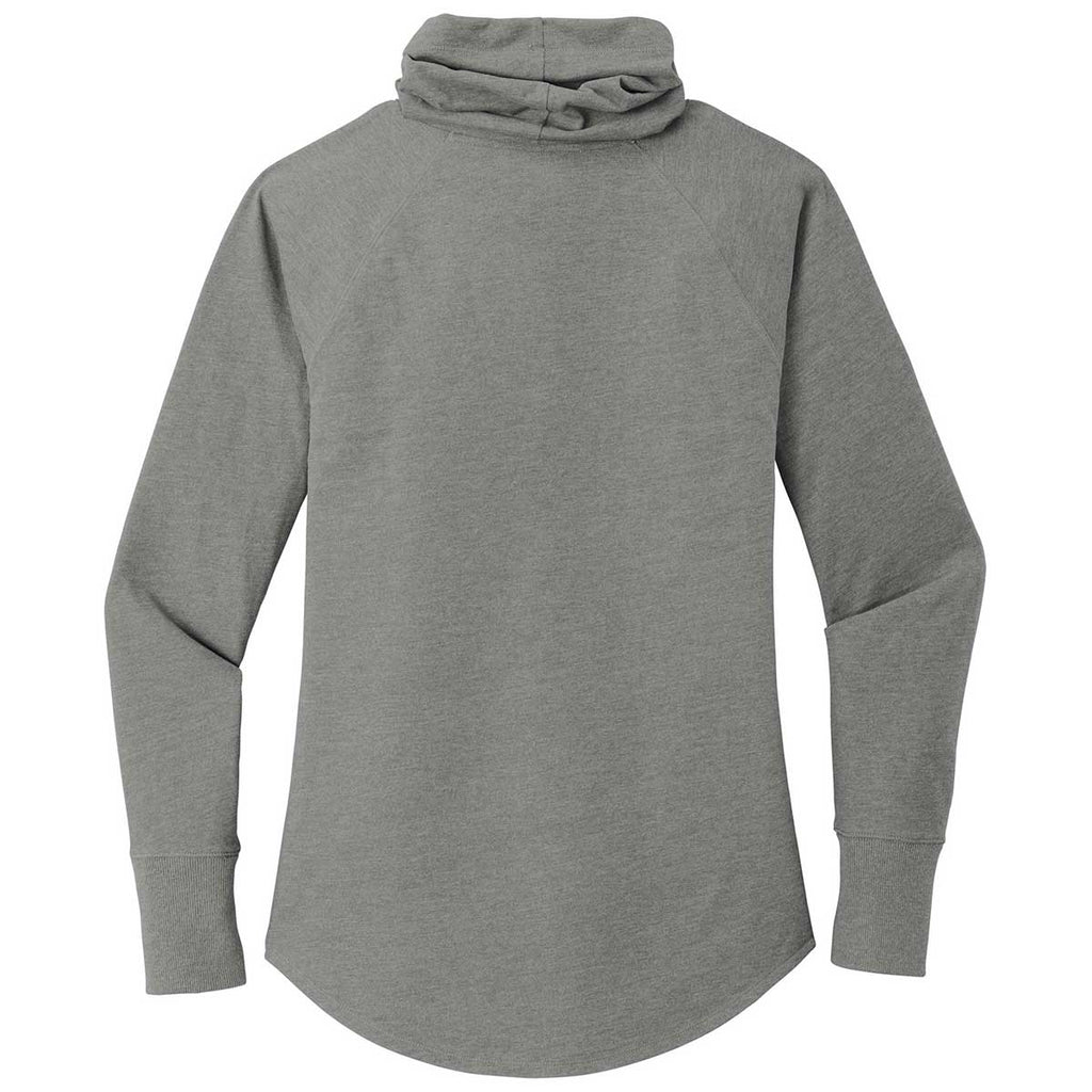 New Era Women's Shadow Grey Heather Sueded Cotton Blend Cowl Tee