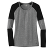 New Era Women's Black Solid/Shadow Grey Tri-Blend Performance Baseball Tee