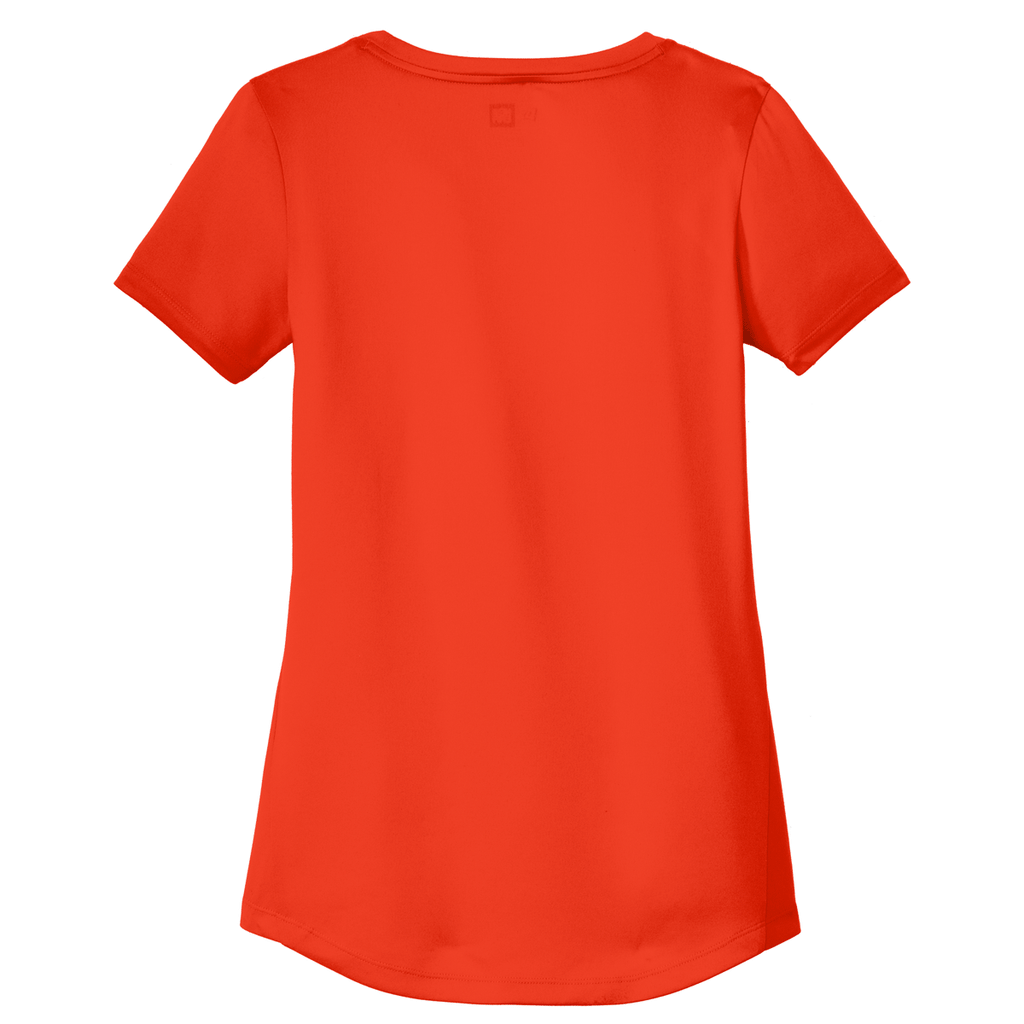 New Era Women's Deep Orange Solid Series Performance Scoop Tee