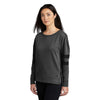 New Era Women's Black Heather Tri-Blend Fleece Varsity Crew