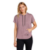 New Era Women's Dusty Mauve Heather Performance Terry Short Sleeve Hoodie