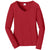 Port & Company Women's Team Cardinal Long Sleeve Fan Favorite V-Neck Tee