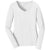 Port & Company Women's White Long Sleeve Fan Favorite V-Neck Tee