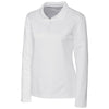 Clique Women's White Long Sleeve Spin Pique Polo