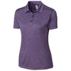 Clique Women's College Purple Heather Charge Active Polo