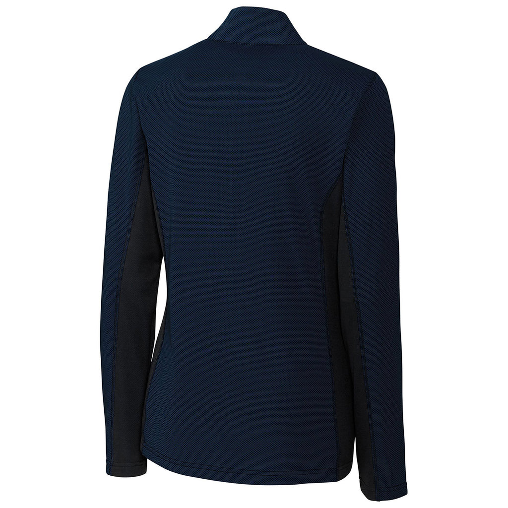 Clique Women's Dark Navy Ice Colorblock Half Zip