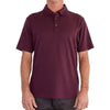 LinkSoul Men's Merlot Stanford Short Sleeve Button-Down Polo