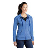 Sport-Tek Women's True Royal Heather PosiCharge Tri-Blend Wicking Fleece Full-Zip