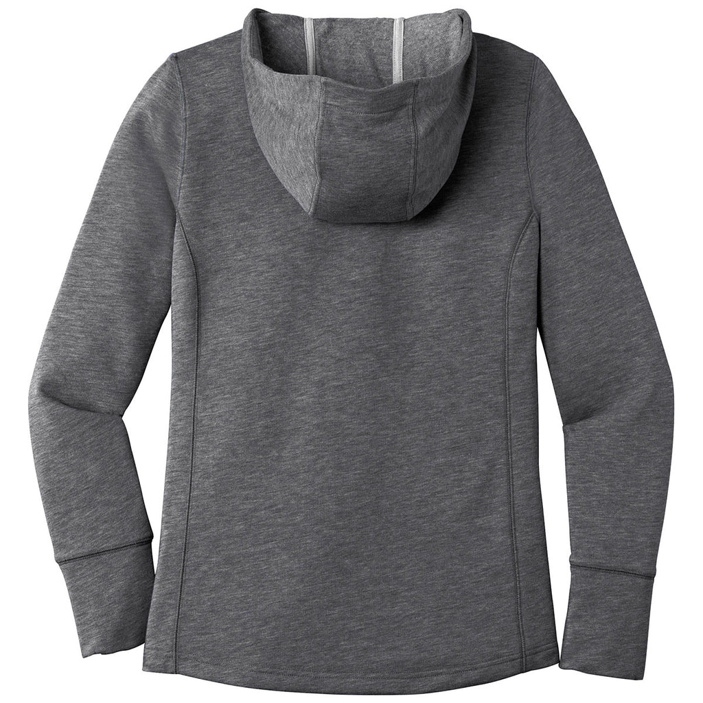 Sport-Tek Women's Dark Grey Heather PosiCharge Tri-Blend Wicking Fleece Hooded Pullover