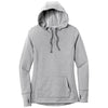 Sport-Tek Women's Light Grey Heather PosiCharge Tri-Blend Wicking Fleece Hooded Pullover