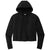 Sport-Tek Women's Black Triad Solid PosiCharge Tri-Blend Wicking Fleece Crop Hoodie