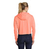 Sport-Tek Women's Soft Coral Heather PosiCharge Tri-Blend Wicking Fleece Crop Hoodie