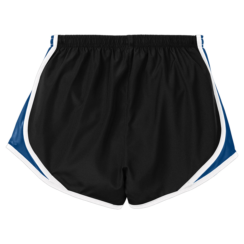 Sport-Tek Women's Black/True Royal/White Cadence Short