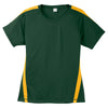 Sport-Tek Women's Forest Green/Gold Colorblock PosiCharge Competitor Tee