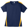 Sport-Tek Women's True Navy/Gold Colorblock PosiCharge Competitor Tee