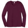 Sport-Tek Women's Maroon Long Sleeve PosiCharge Competitor V-Neck Tee