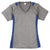 Sport-Tek Women's Vintage Heather/True Royal Heather Colorblock Contender V-Neck Tee