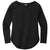 Sport-Tek Women's Black Triad Solid PosiCharge Long Sleeve Tri-Blend Wicking Scoop Neck Raglan Tee