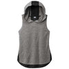 Sport-Tek Women's Black/Dark Grey Heather PosiCharge Tri-Blend Wicking Draft Hoodie Tank