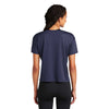 Sport-Tek Women's True Navy PosiCharge Tri-Blend Wicking Draft Crop Tee