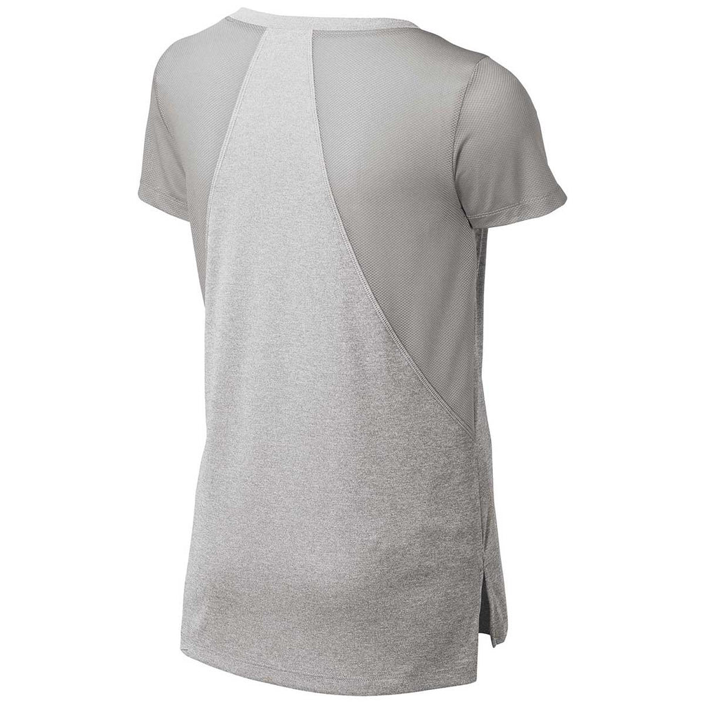 Sport-Tek Women's Light Grey Heather/Light Grey Endeavor Short Sleeve Tee