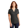 Sport-Tek Women's Black Heather Endeavor Henley