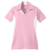 Sport-Tek Women's Light Pink/White Side Blocked Micropique Sport-Wick Polo