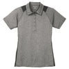 Sport-Tek Women's Vintage Heather/Black Heather Colorblock Contender Polo