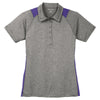 Sport-Tek Women's Vintage Heather/Purple Heather Colorblock Contender Polo