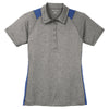 Sport-Tek Women's Vintage Heather/True Royal Heather Colorblock Contender Polo