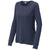 Sport-Tek Women's Dark Denim Heather Exchange 1.5 Long Sleeve Crew