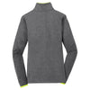 Sport-Tek Women's Charcoal Grey Heather/Charge Green Sport-Wick Stretch Contrast Full-Zip Jacket