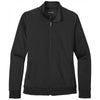 Sport-Tek Women's Black/Black Tricot Track Jacket