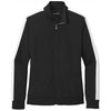 Sport-Tek Women's Black/White Tricot Track Jacket