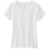 Volunteer Knitwear Women's White Daily V-Neck Tee