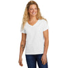 Volunteer Knitwear Women's White Daily V-Neck Tee