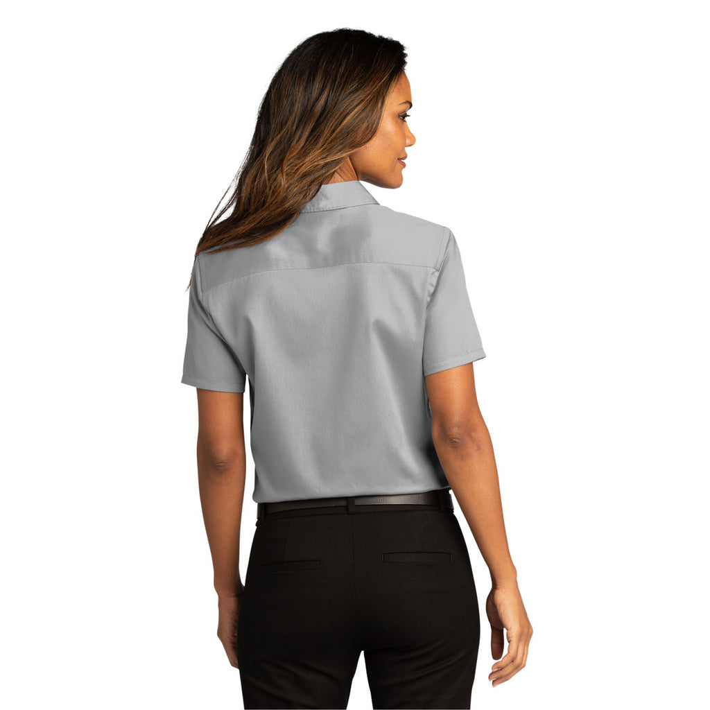 Port Authority Women's Gusty Grey Short Sleeve SuperPro React Twill Shirt