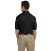 Harriton Men's Black 5.6 oz. Easy Blend Polo with Pocket