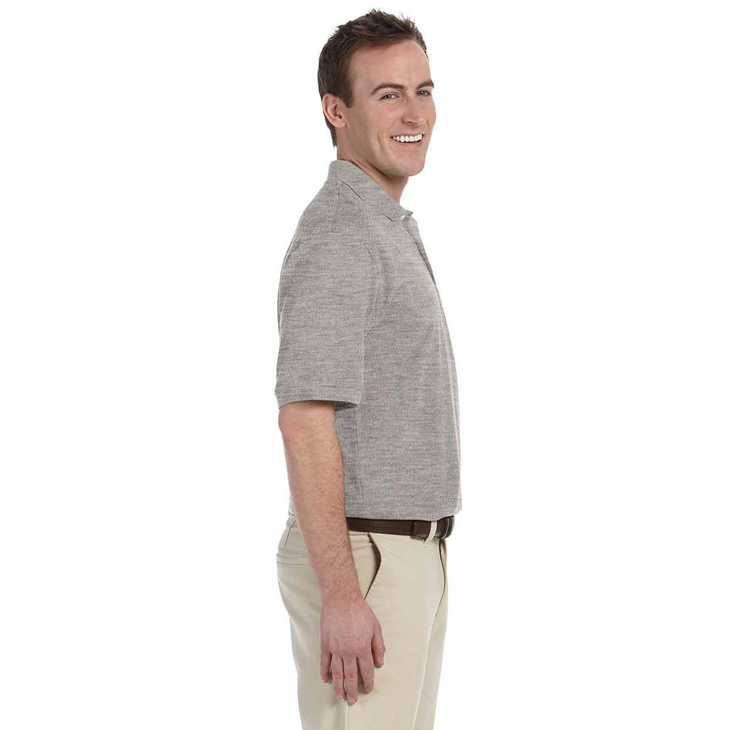 Harriton Men's Grey Heather 5.6 oz. Tall Easy Blend Polo