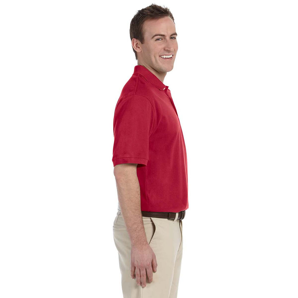 Harriton Men's Red 5.6 oz. Tall Easy Blend Polo