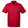 Harriton Men's Red 4 oz. Polytech Polo