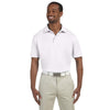 Harriton Men's White 4 oz. Polytech Polo