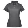 Harriton Women's Charcoal 4 oz. Polytech Polo