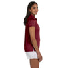 Harriton Women's Maroon 4 oz. Polytech Polo