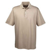 Harriton Men's Khaki Advantage IL Snap Placket Performance Polo