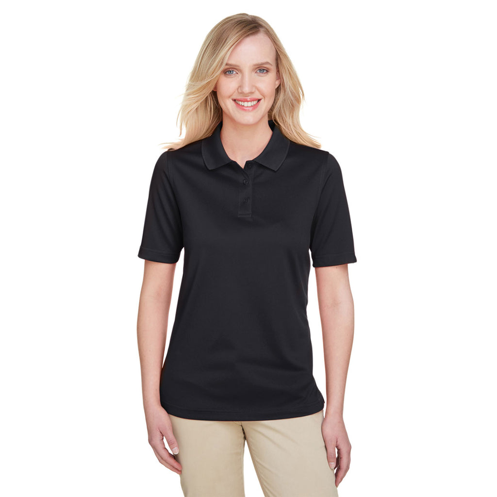 Harriton Women's Black Advantage Snag Protection Plus Polo