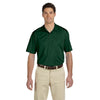 Harriton Men's Dark Green Micro-Pique Polo