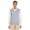 Harriton Women's Grey Heather Pilbloc V-Neck Sweater Vest